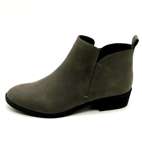 Sun + Stone Womens Cadee Block Heel Side Zip Ankle Boot Cushioned Grey 5.5 NEW - Picture 1 of 10